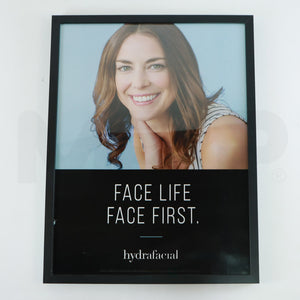 Edge Systems Hydrafacial "Face Life Face First" 19x25 Framed Marketing Office Poster