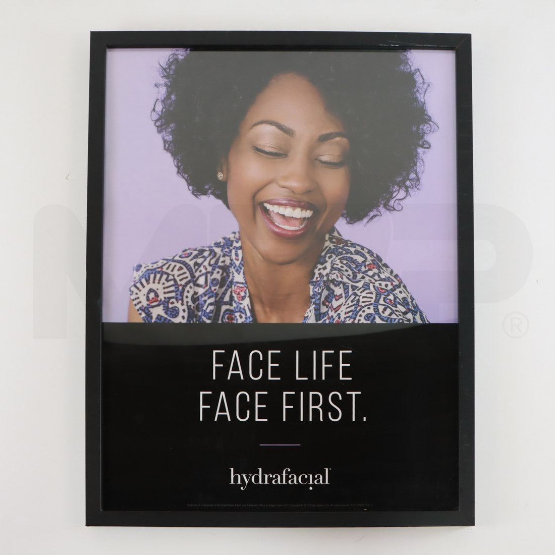 Edge Systems Hydrafacial "Face Life Face First" 19x25 Framed Marketing Poster
