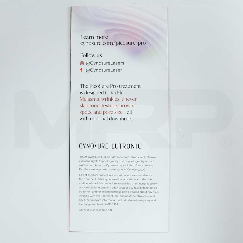 Cynosure PicoSure Pro Marketing Brochure Back