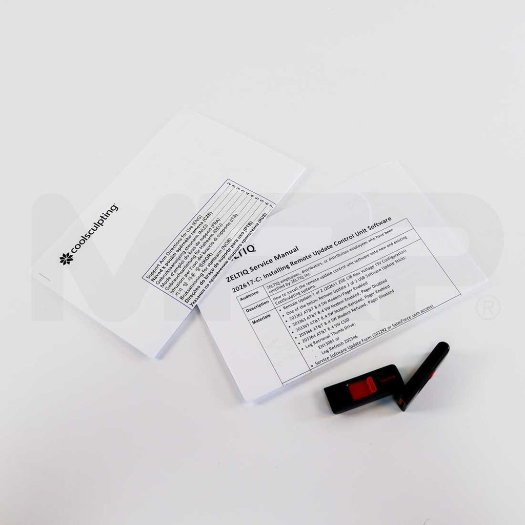 Zeltiq CoolSculpting Remote Software Update USB Kit Paperwork