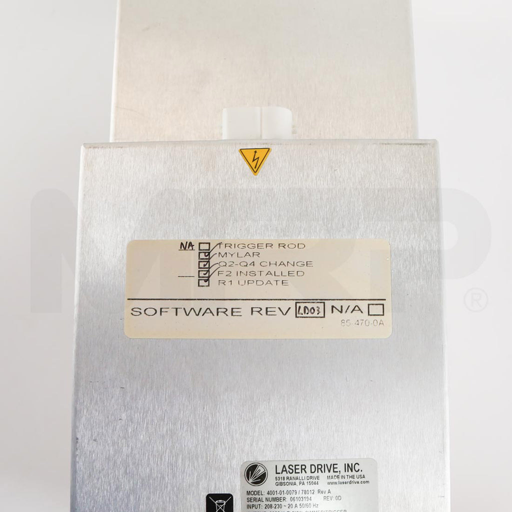 Candela Perfecta Vbeam Pulsed Dye Laser Power Supply - As-Is