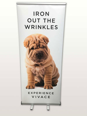 Vivace Microneedling Wrinkle Treatment Retractable Marketing Banner 78 x 33"