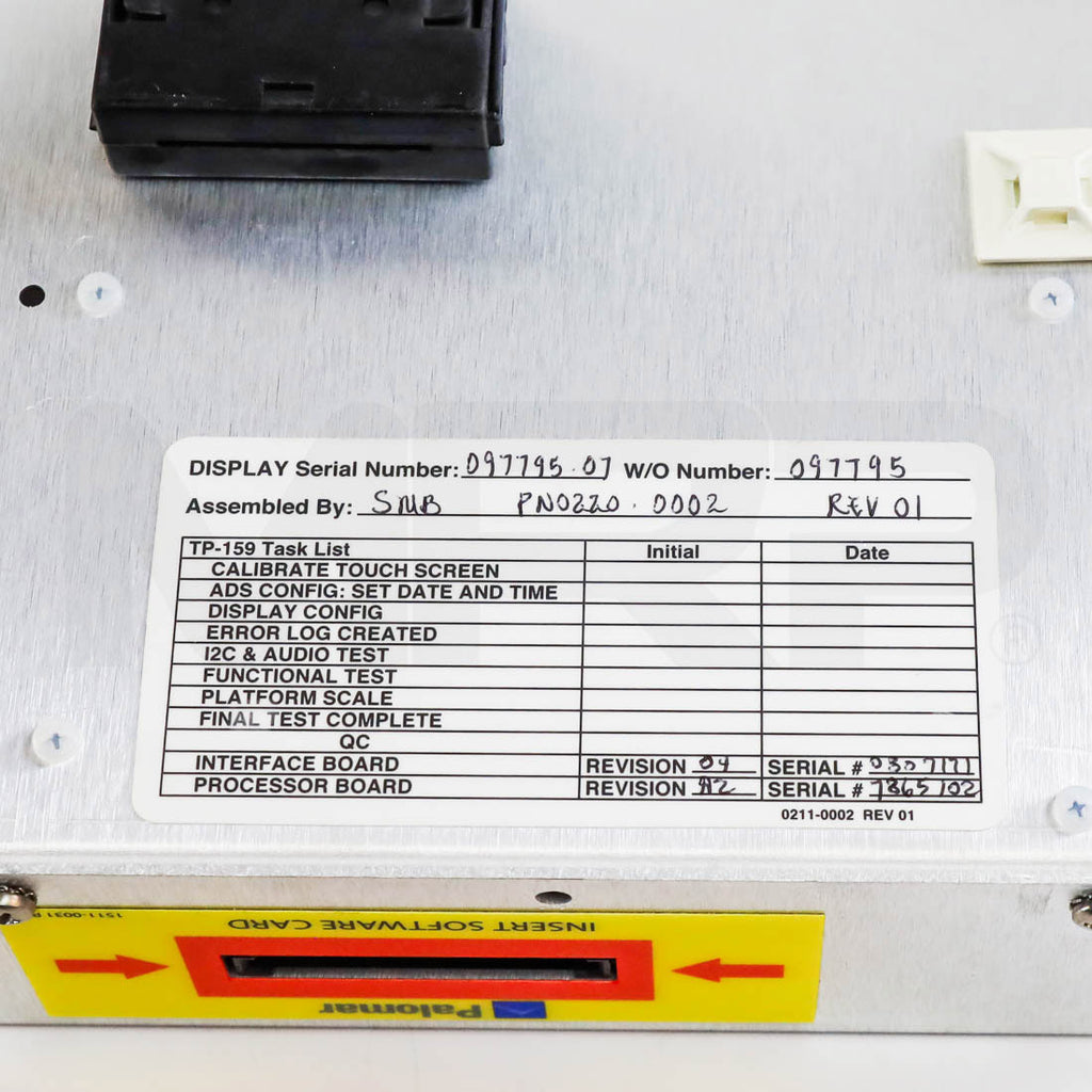 Palomar StarLux 500 Laser Display Module Housing & Assembly Label