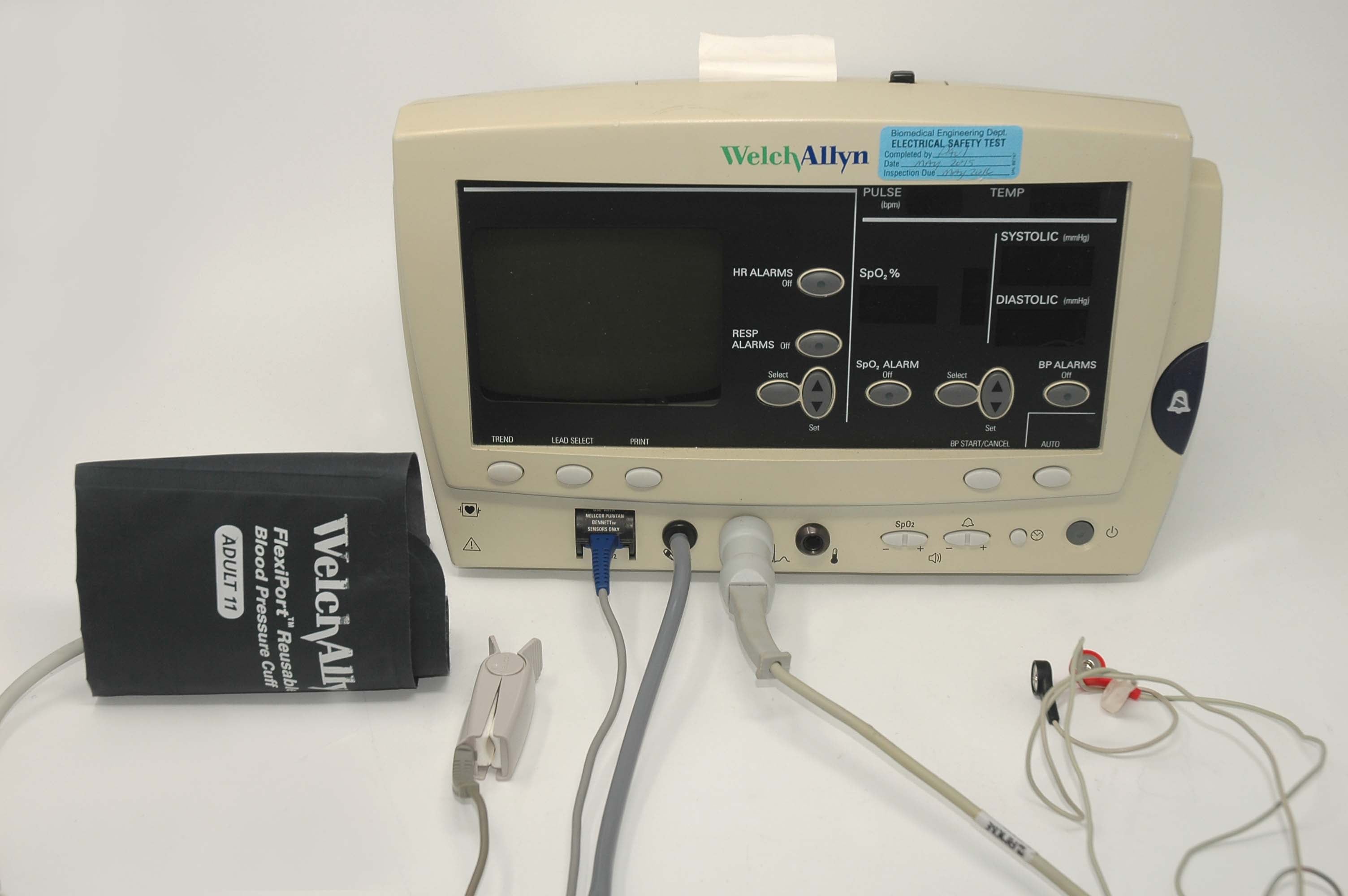 Welch Allyn Vital Signs Patient Monitor w/Blood Pressure Cuff Series 6200 EKG