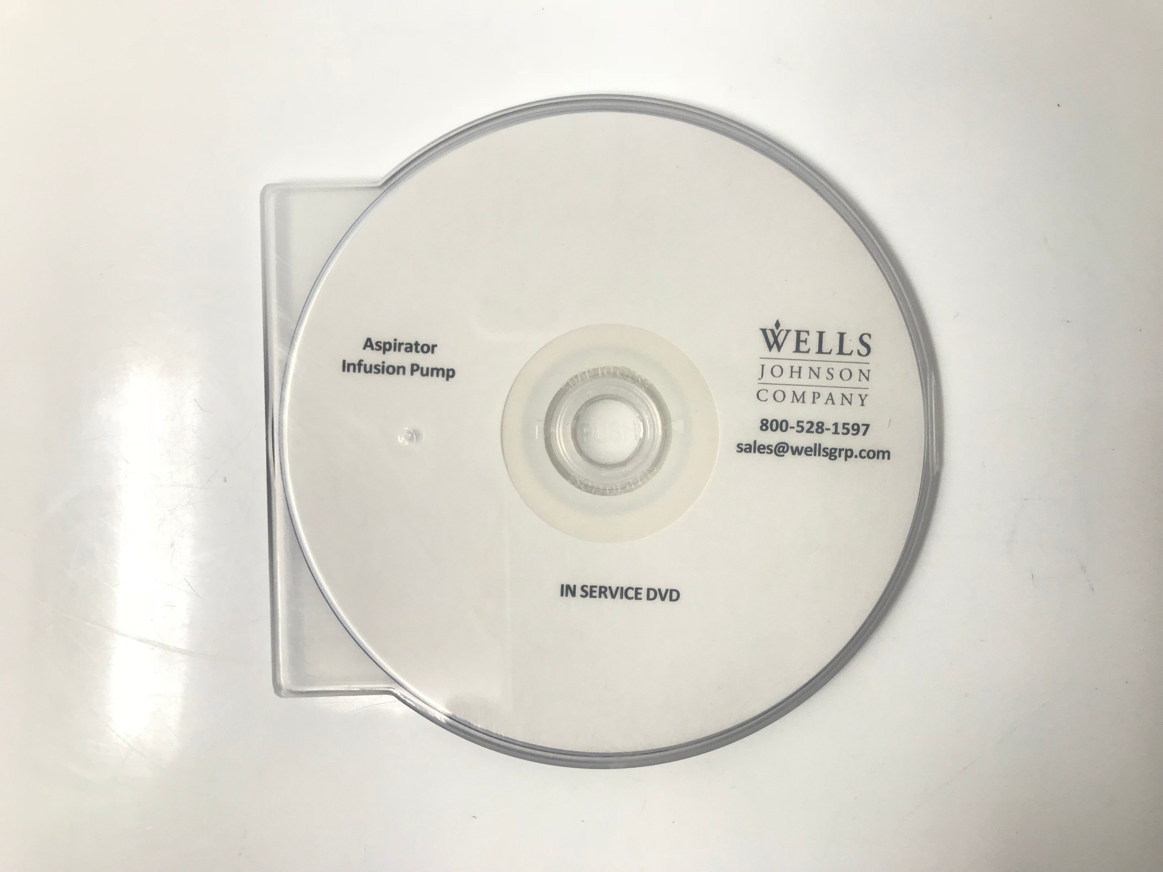Wells Johnson Aspirator Infusion Pump In Service Guide Training DVD Video CD