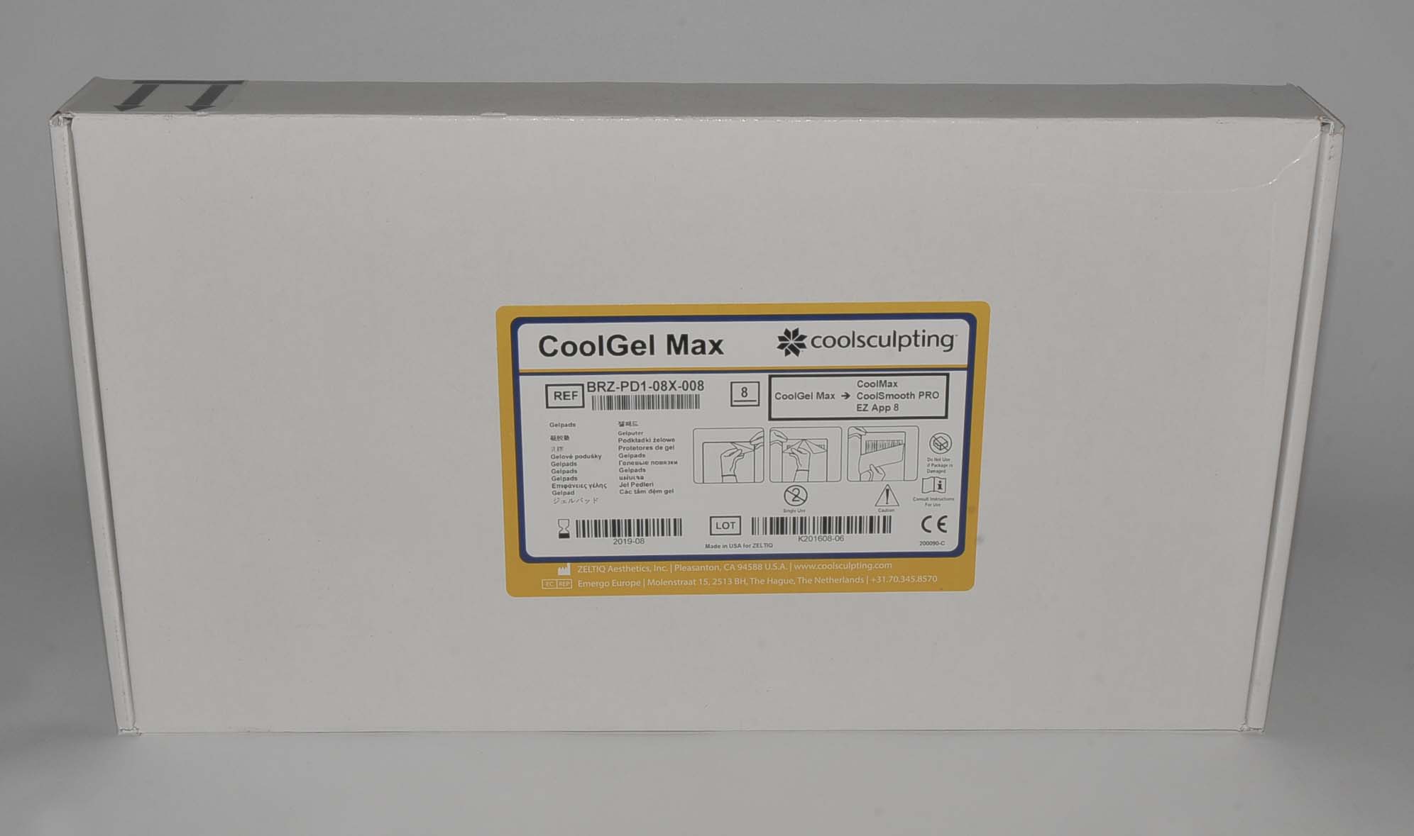 ZELTIQ CoolGel Max CoolSculpting CoolSmooth Pro BRZ-PD1-08X-008 Cool Gel x6 Pcs