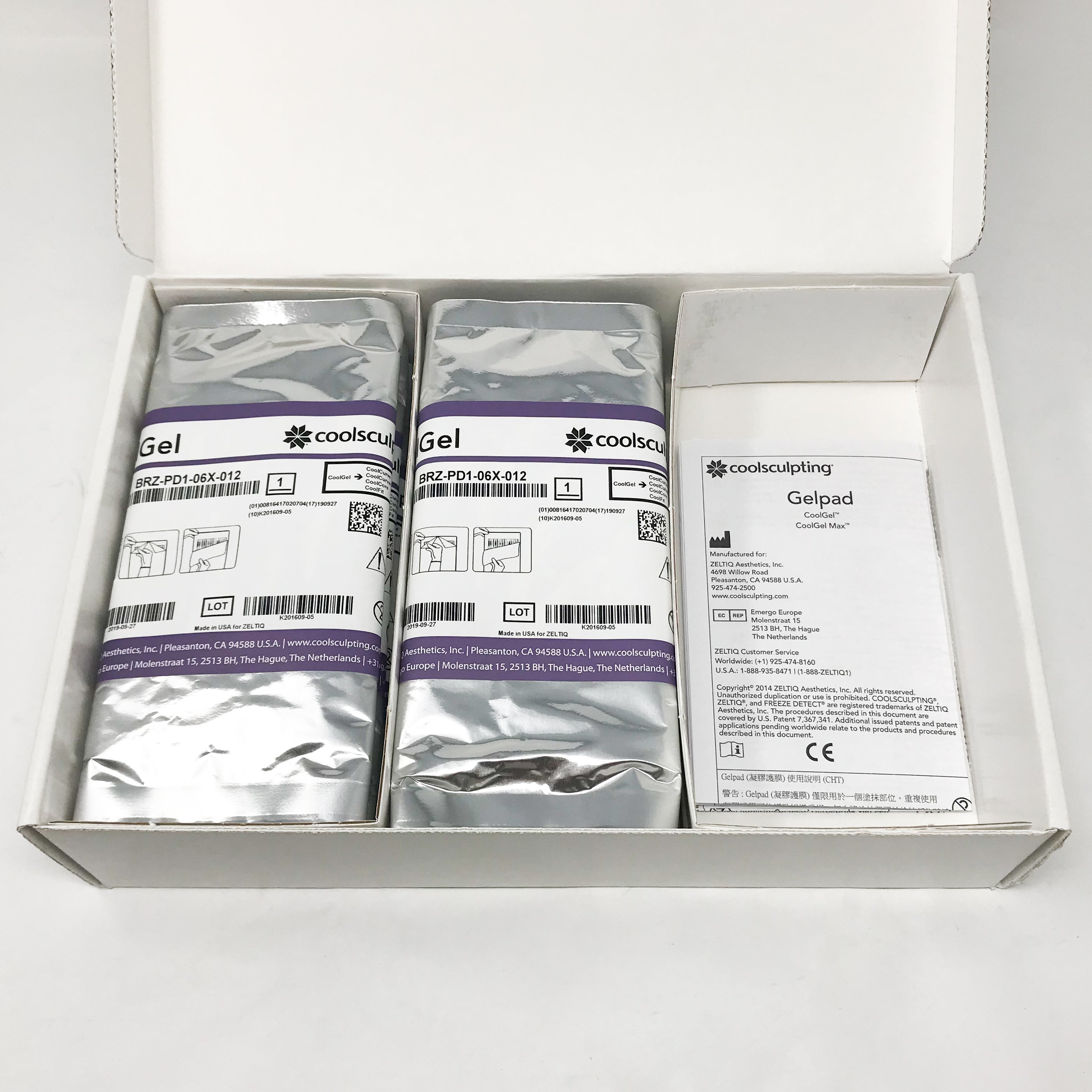 ZELTIQ CoolSculpting CoolGel CoolCurve+ CoolCore CoolFit BRZ-PD1-06X-012 (8 Pcs)