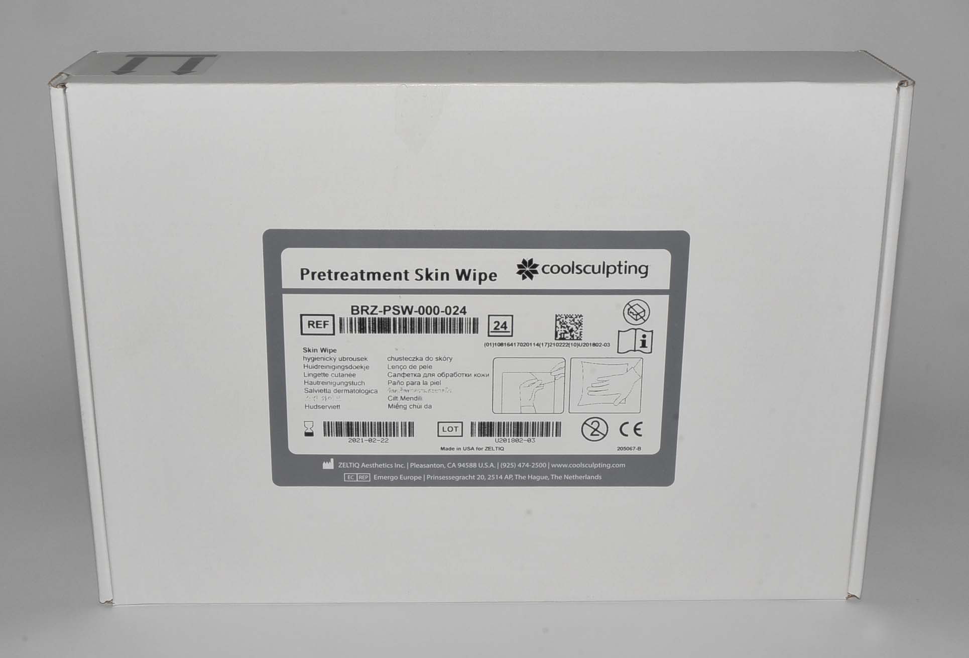 ZELTIQ Coolsculpting "Pretreatment Skin Wipe" BRZ-PSW-000-024 *NEW*