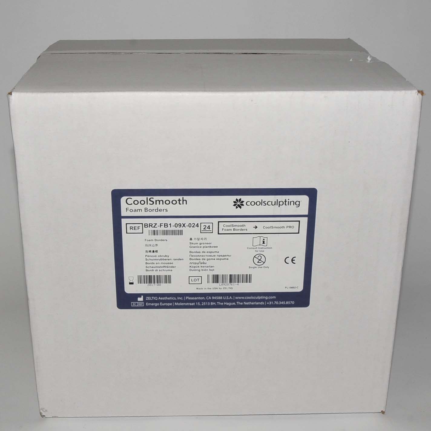 ZELTIQ Coolsculpting FOAM BORDERS CoolSmooth PRO BRZ-FB1-09X-024