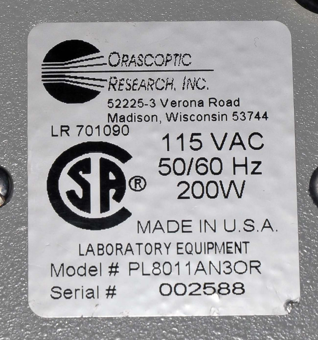 ZEON Orascoptic Fiber Optic Light Source Illuminator Dental Model# PL8011AN3OR