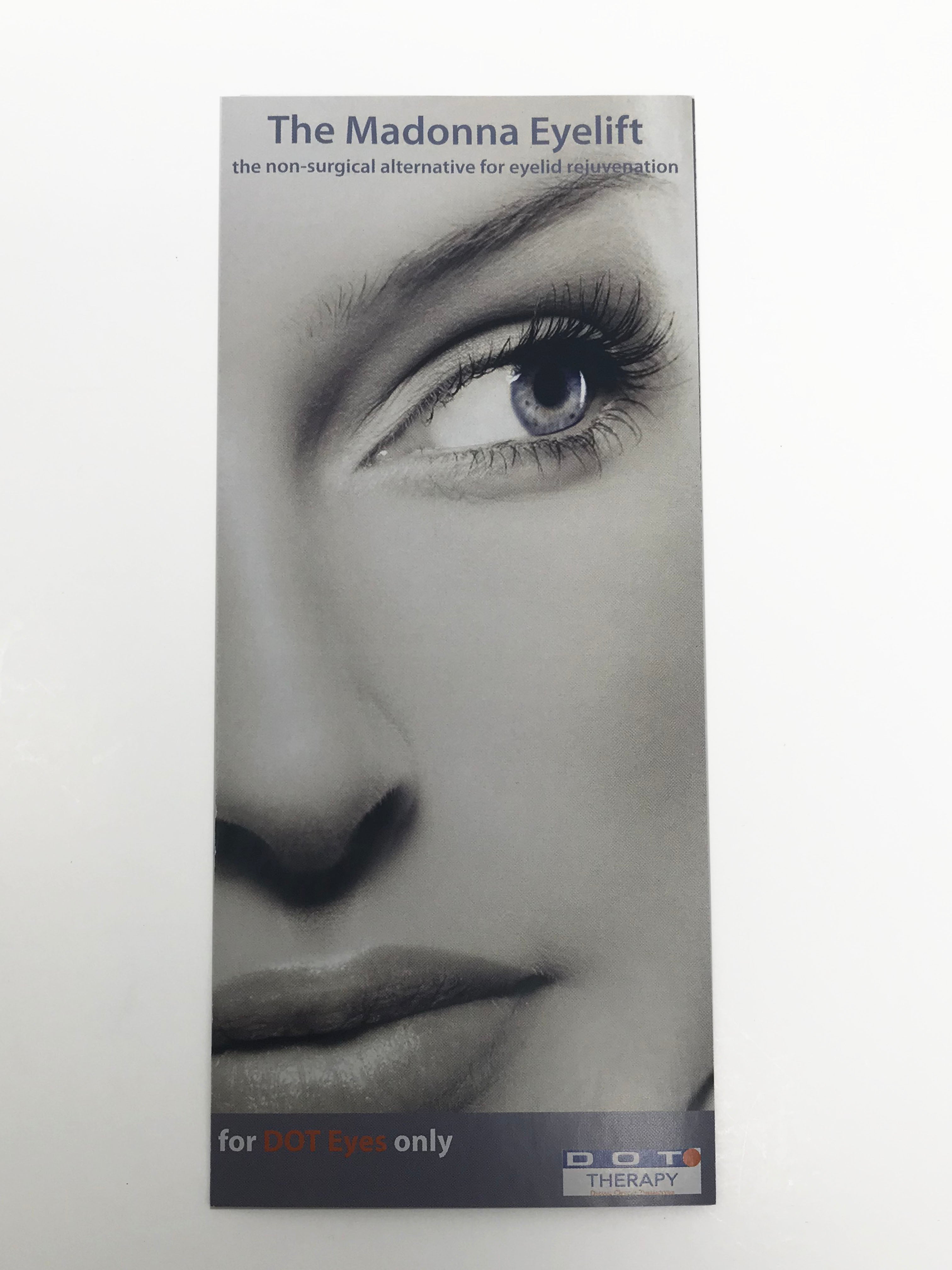 Zarin DOT Therapy Madonna Eyelift Skin Tightening Patient Brochures - Lot of 50
