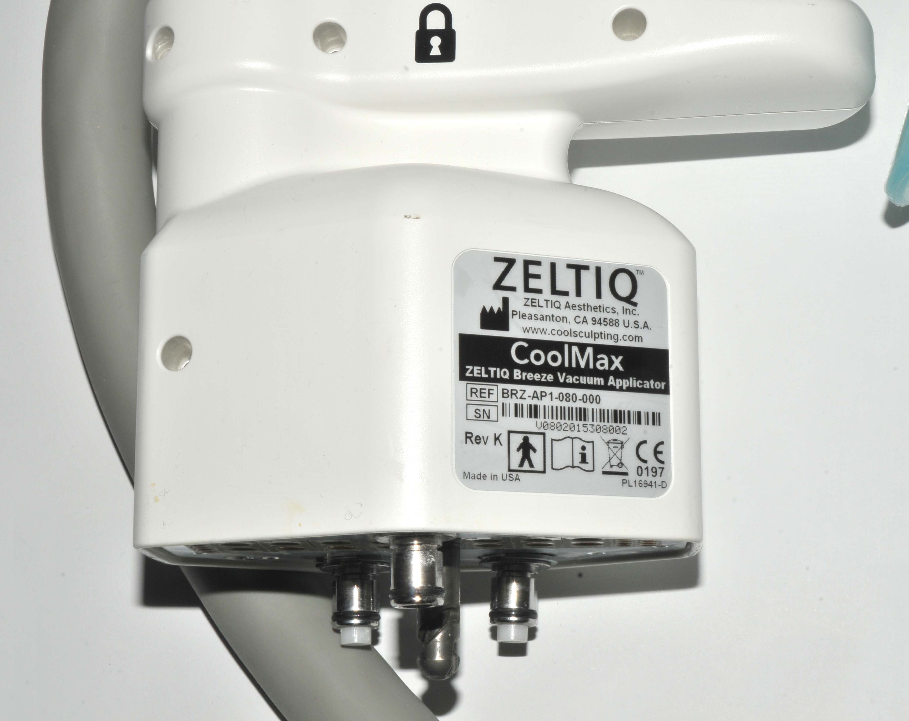 Zeltiq Breeze Vacuum CoolMax Applicator Handpiece CoolSculpting BRZ-AP1-080-000
