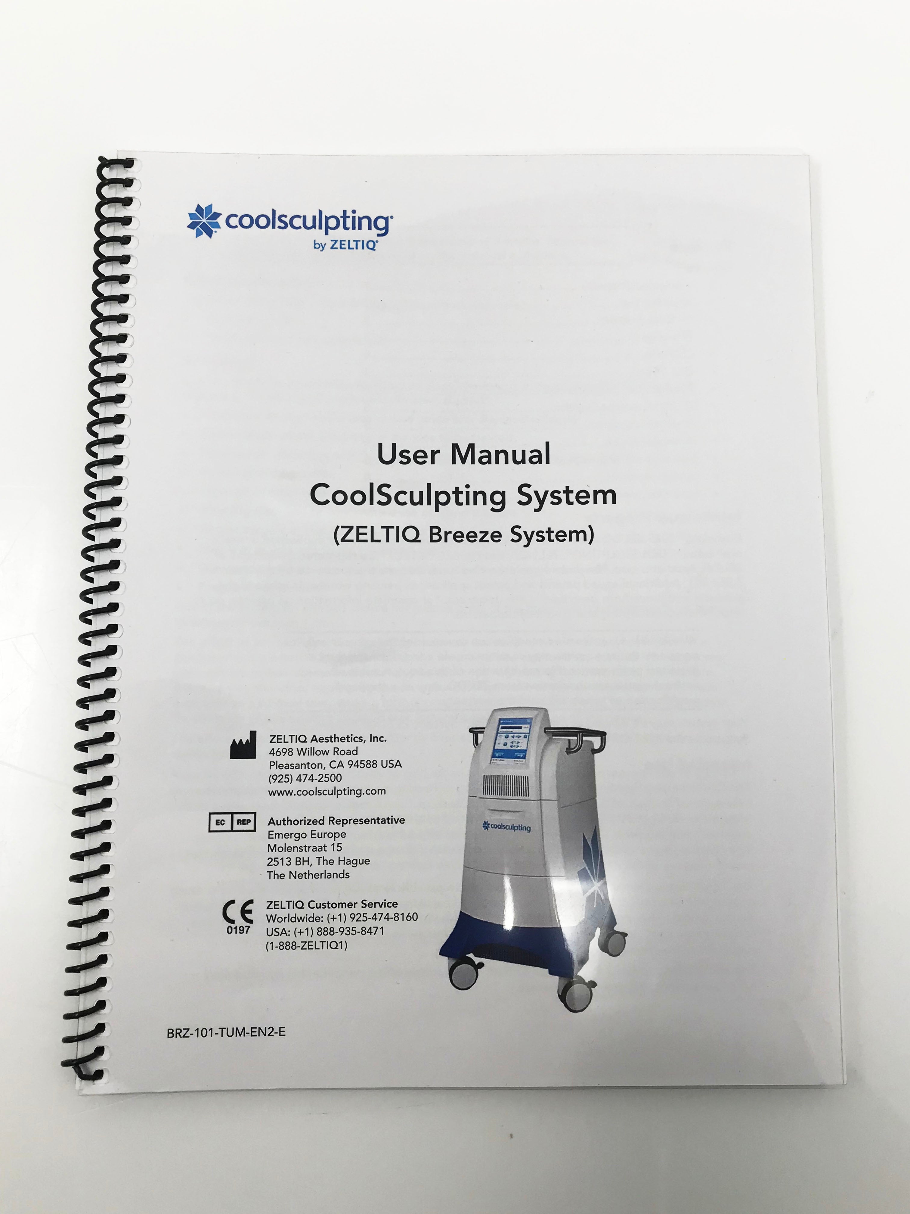 Zeltiq CoolSculpting Breeze System User Operator Manual