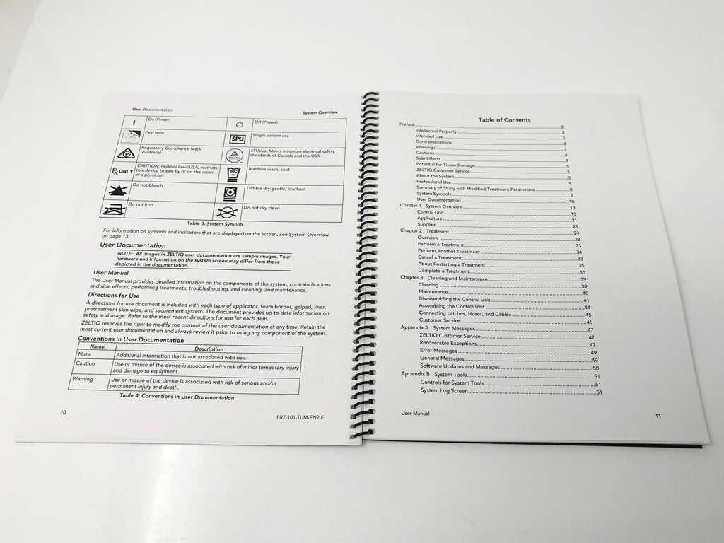 Zeltiq CoolSculpting Breeze System User Operator Manual