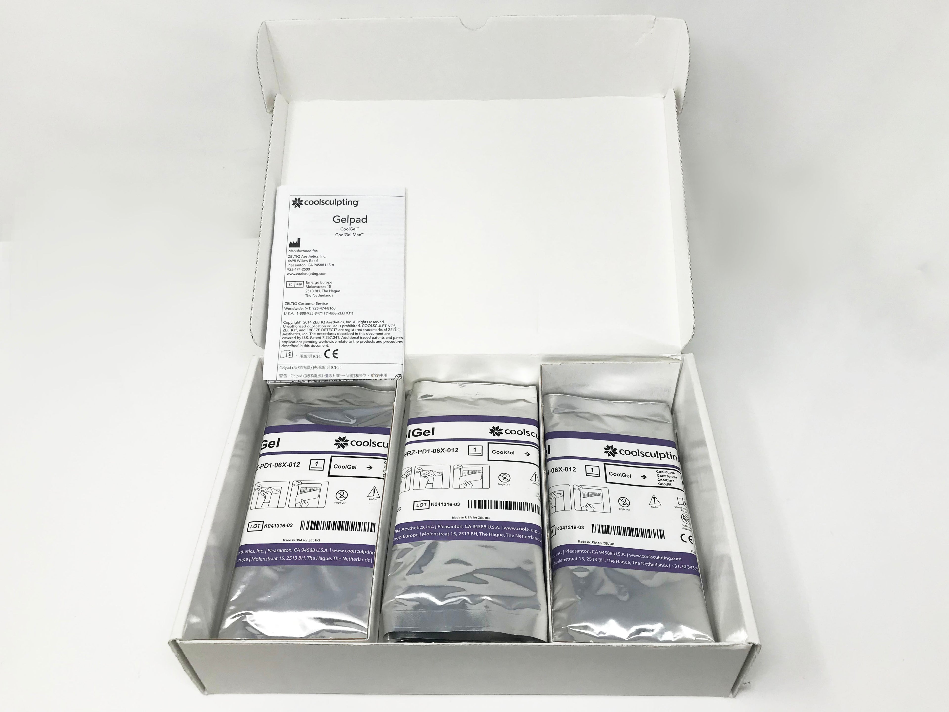Zeltiq Cool Sculpting Cool Gel Pads BRZ-PD1-06X-012 CoolSculpting CoolGel 9 Pack