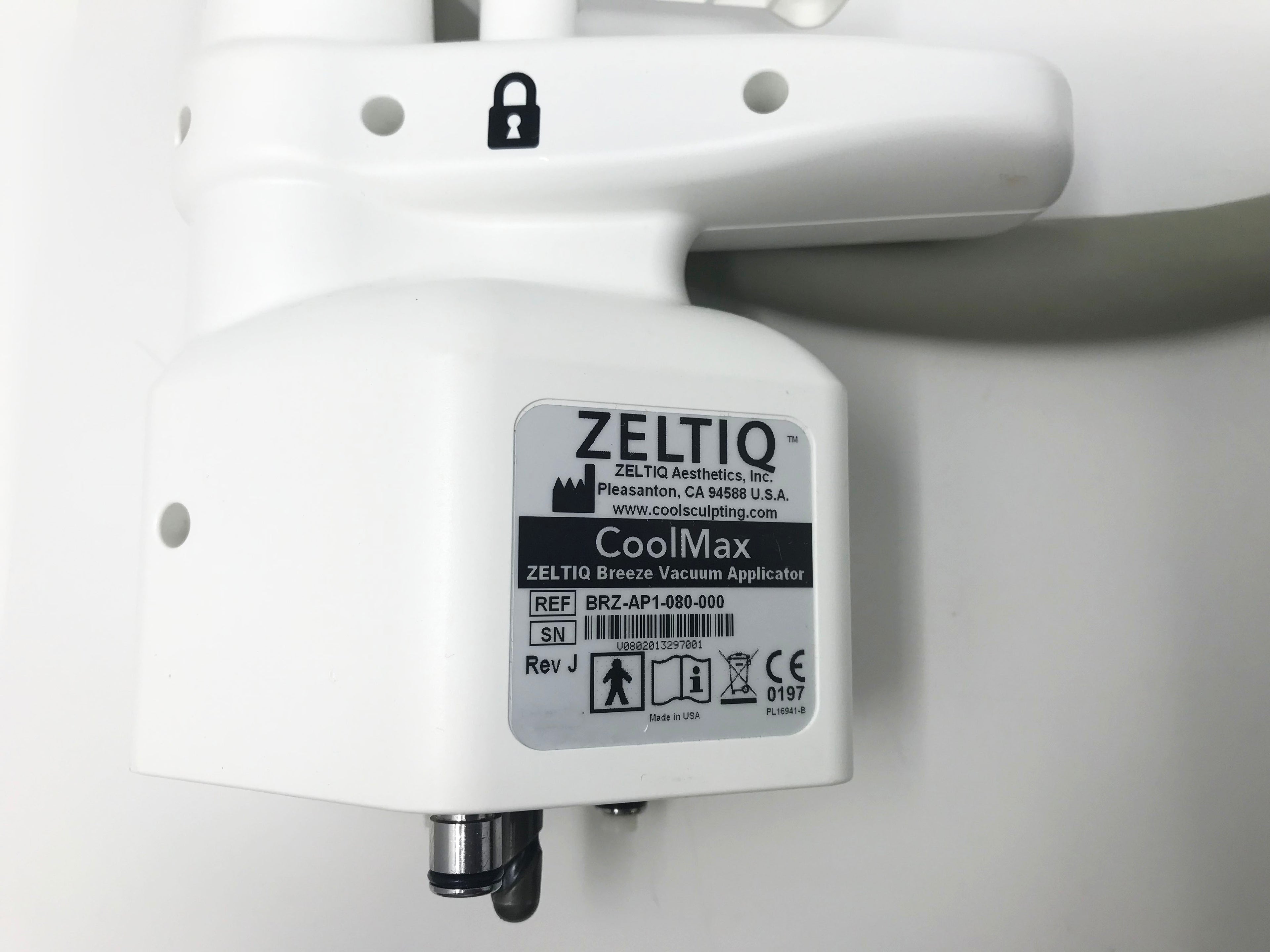 Zeltiq Cool Sculpting Cool Max Breeze Vacuum Applicator Handpiece BRZ-AP1-080-00