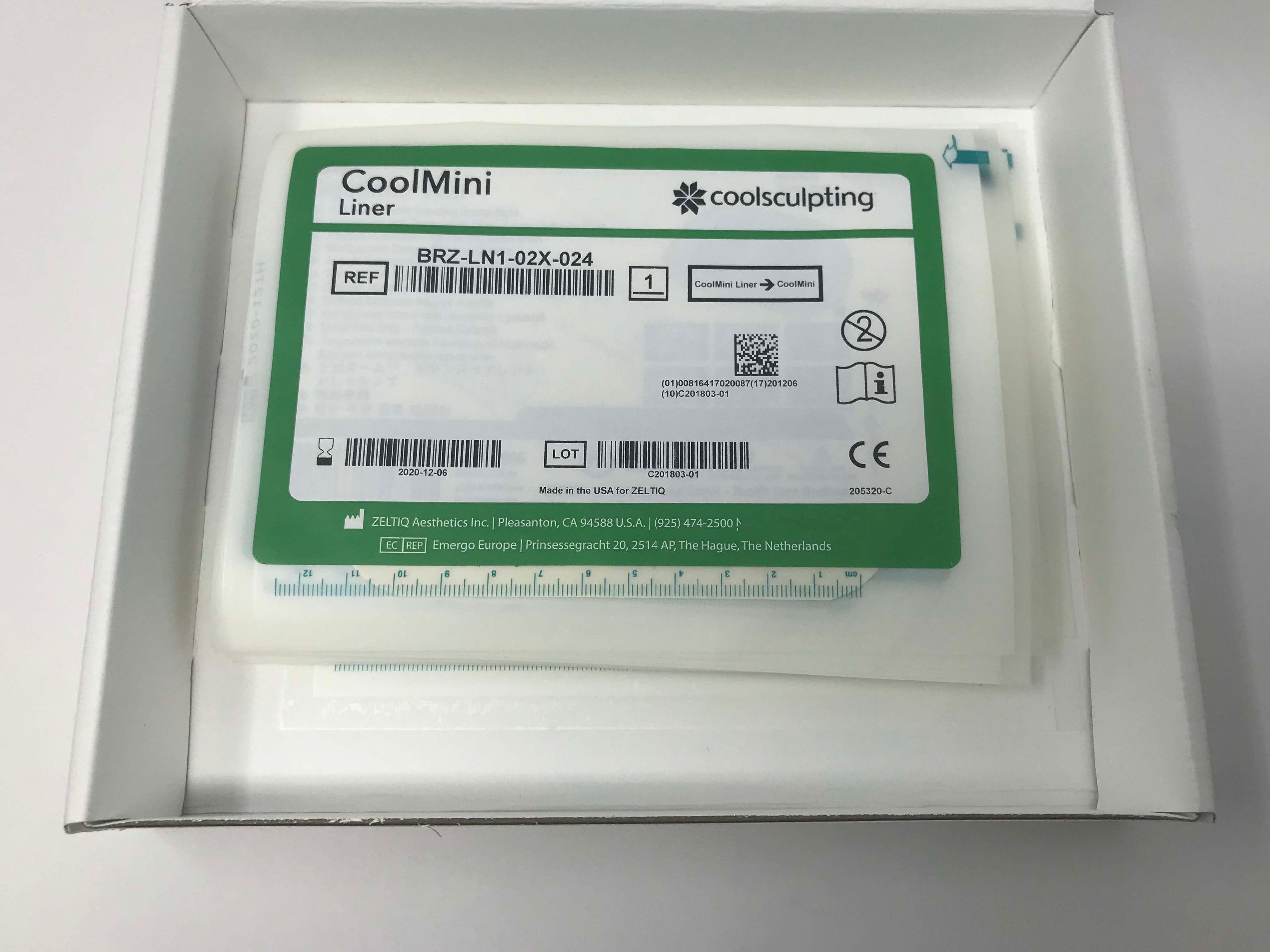 Zeltiq Cool Sculpting CoolMini Liner CoolSculpting Mini BRZ-LN1-02X-024 24 Pack - EXPIRED