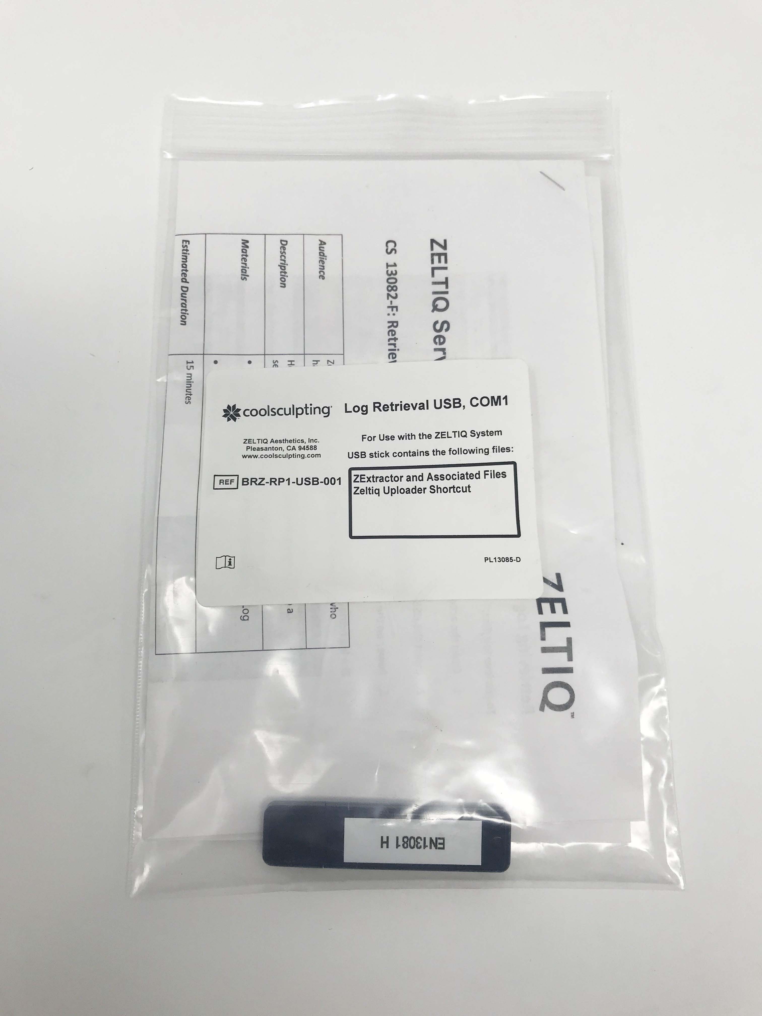 Zeltiq Cool Sculpting Log Retrieval USB COM 1 Drive BRZ-RP1-USB-001 ZExtractor