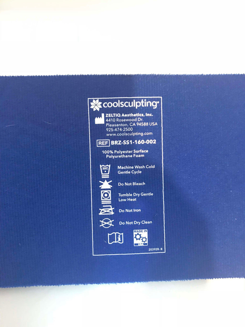 Zeltiq CoolSculpting Applicator Blue Securement Straps BRZ-SS1-160-002 203928-B
