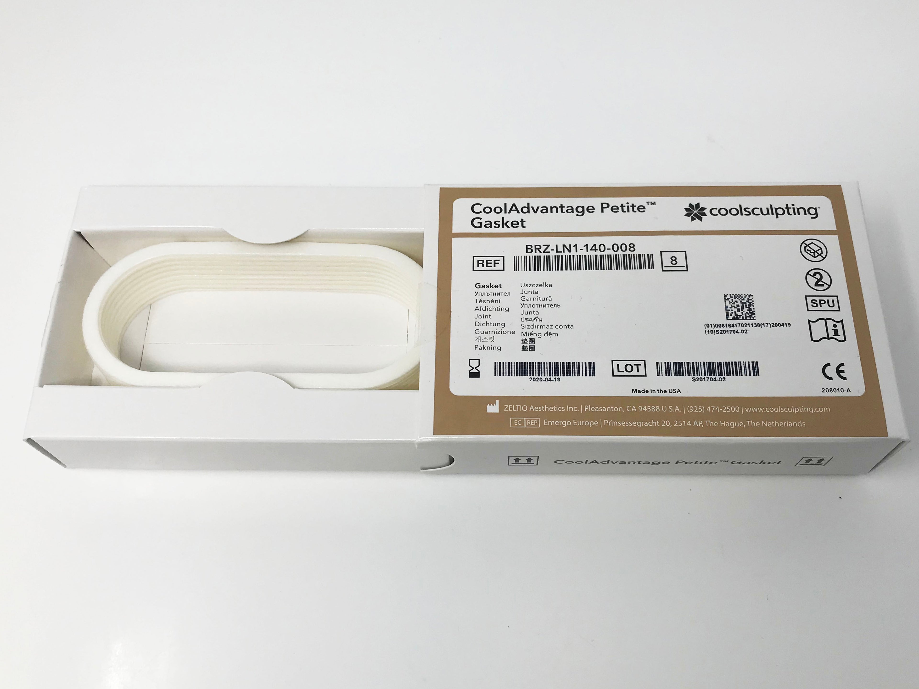 Zeltiq CoolSculpting Cool Advantage Petite Contour Seal Gasket BRZ-LN1-140 6/Box