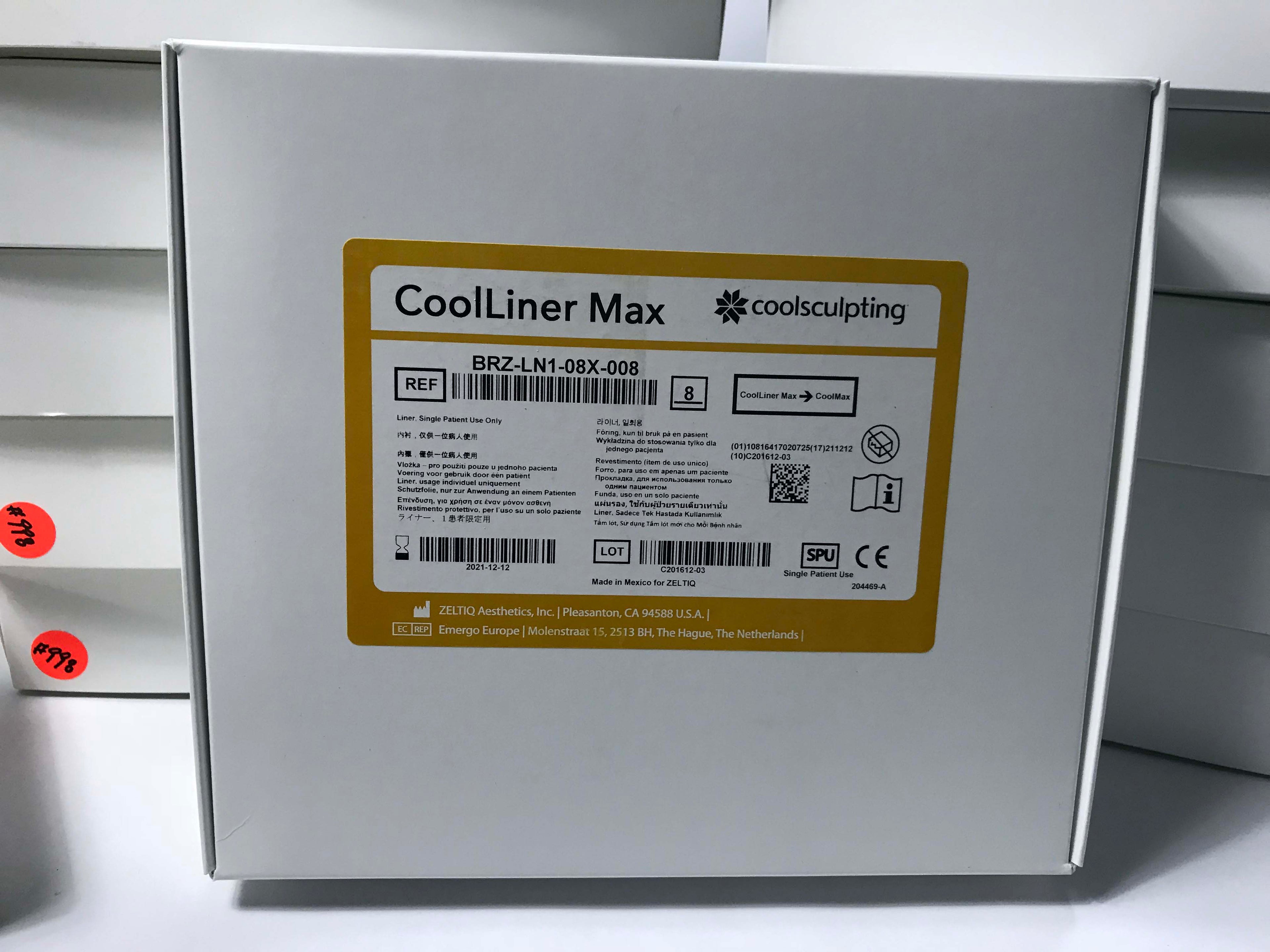 Zeltiq CoolSculpting Cool Liner Max CoolLiner BRZ-LN1-08X-008 2020-22 Lot of 112