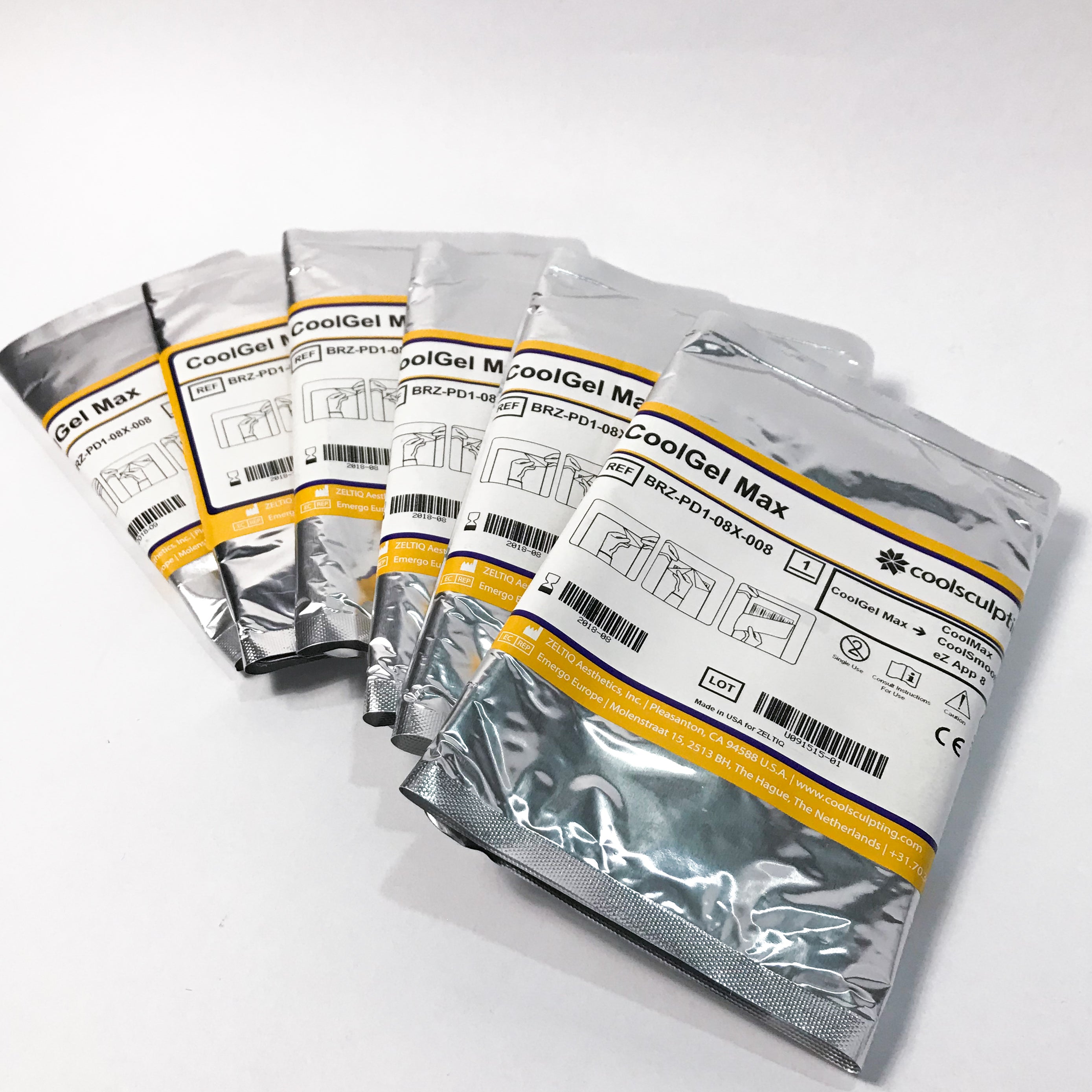 Zeltiq CoolSculpting CoolGel Max CoolSmooth PRO BRZ-PD1-08X-008 (6 Pcs)