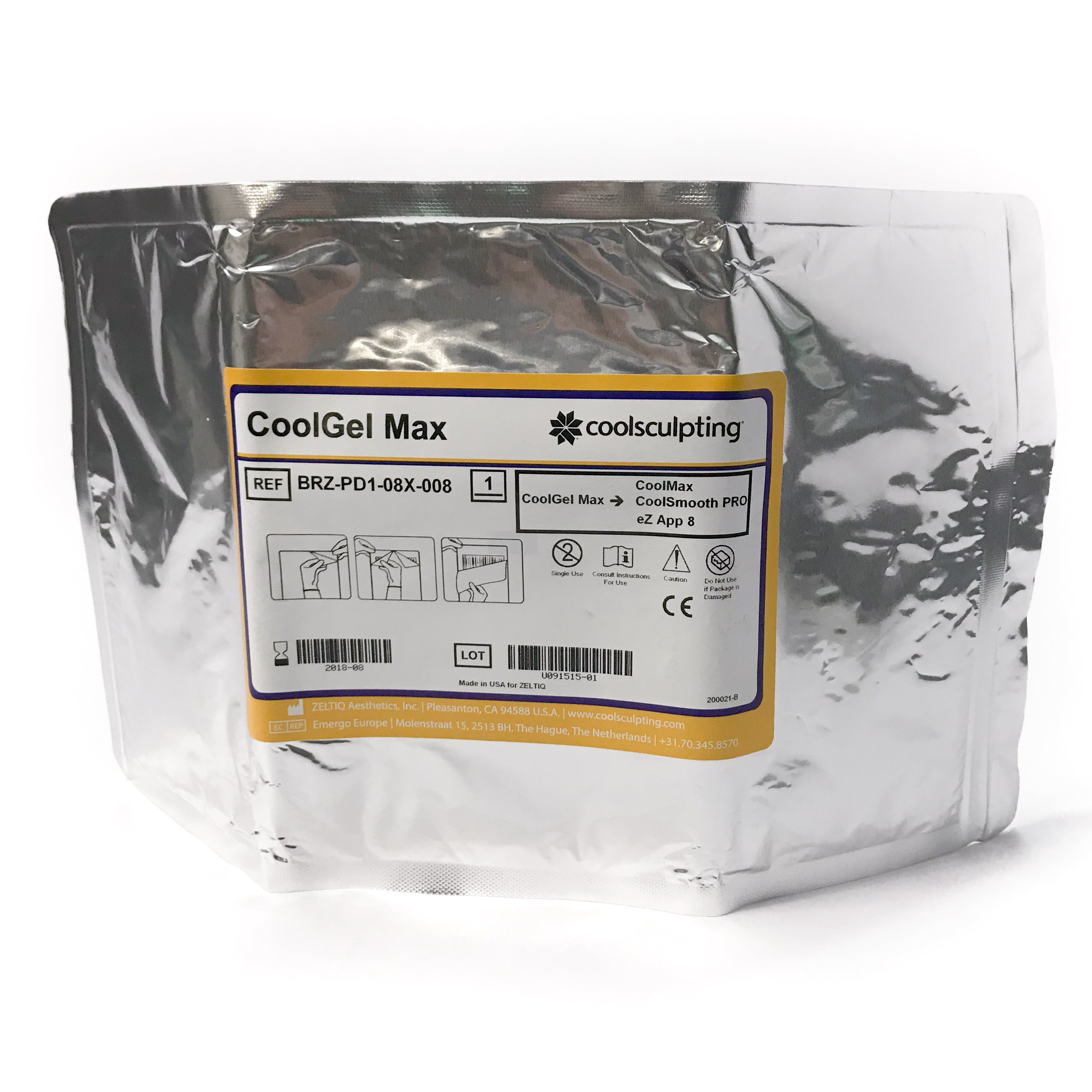 Zeltiq CoolSculpting CoolGel Max CoolSmooth PRO BRZ-PD1-08X-008 (6 Pcs)