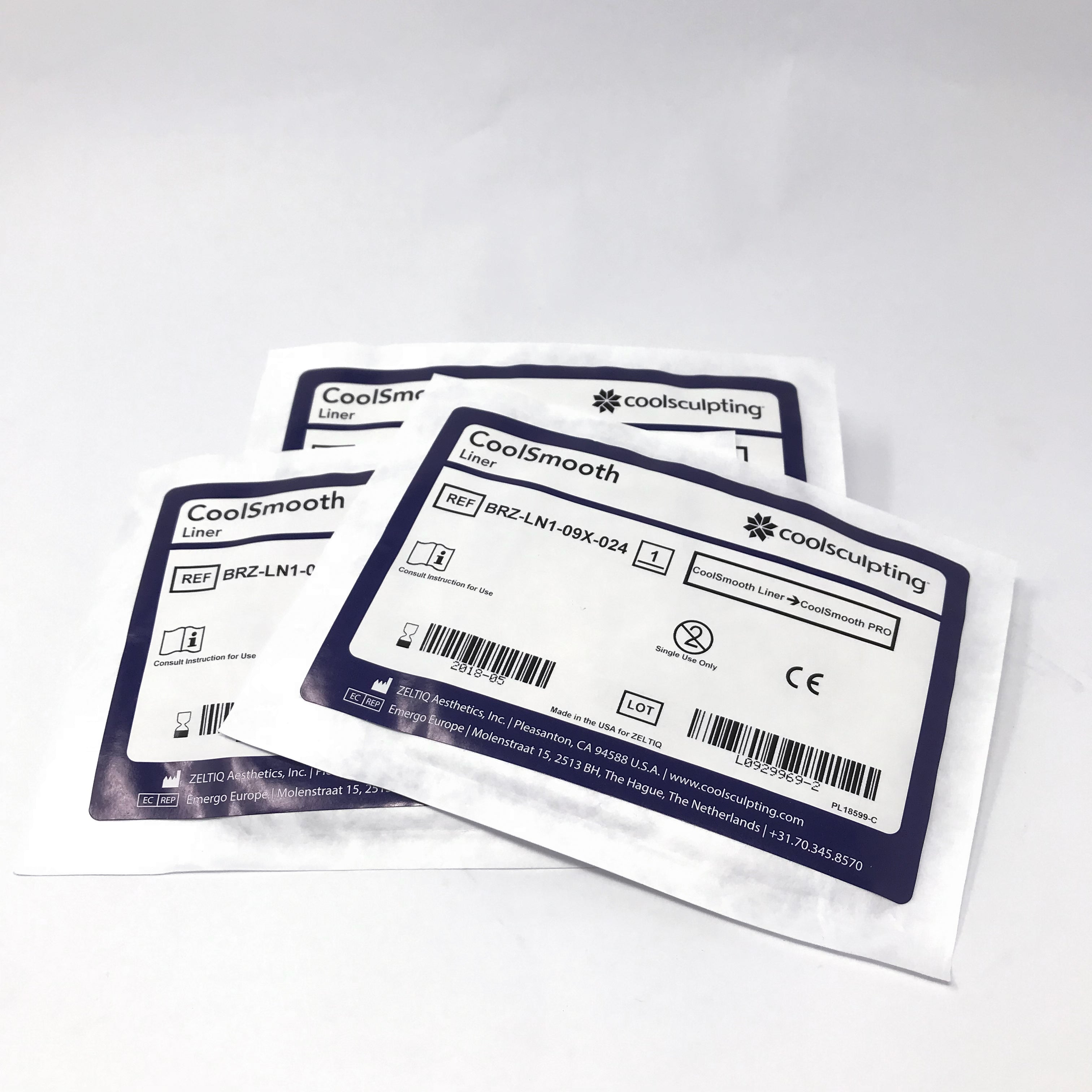Zeltiq CoolSculpting CoolSmooth Liner BRZ-LN1-09X-024 Cool Smooth Exp: 5/18 44Pc