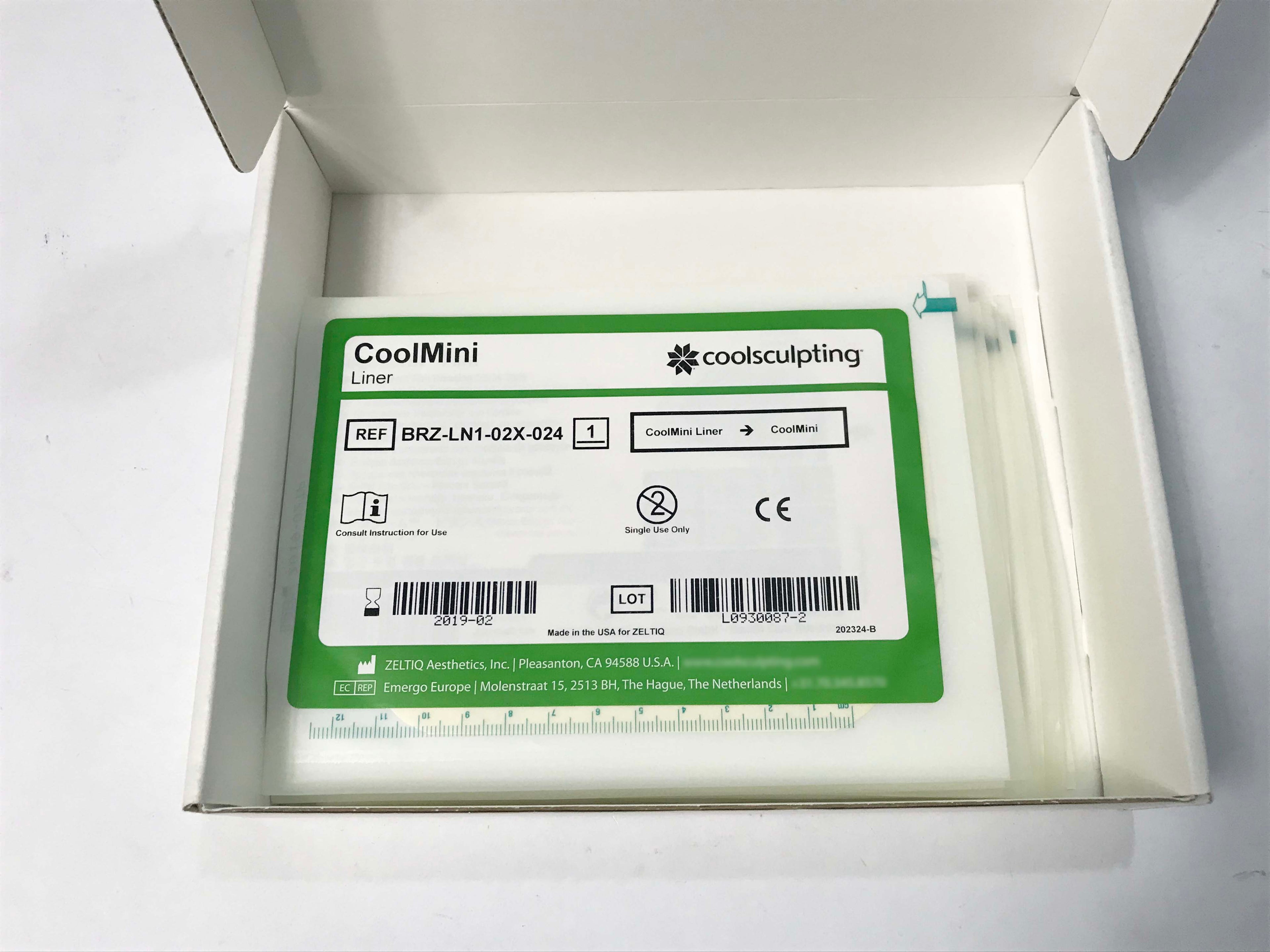 Zeltiq CoolSculpting Coolmini Liner Cool Mini Cool Sculpt BRZ-LN1-02X-024 Box/24
