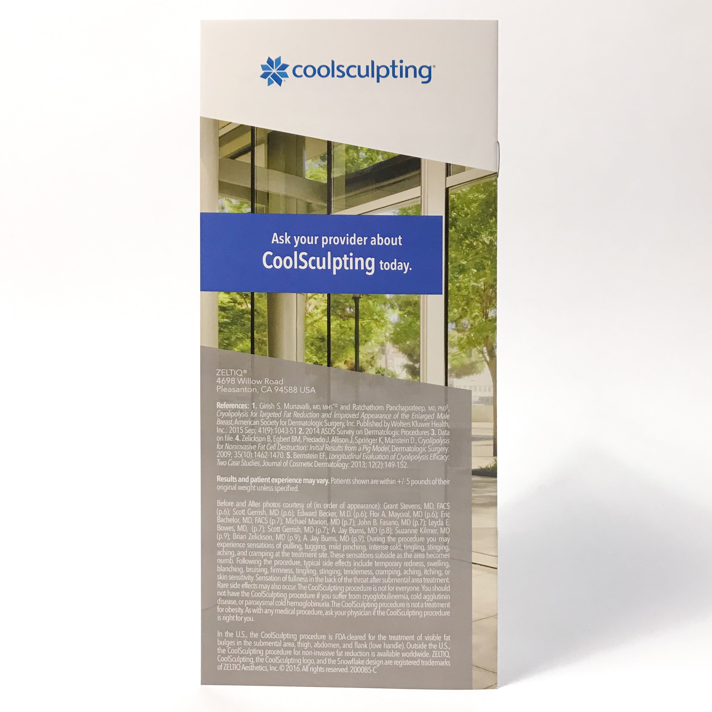 Zeltiq CoolSculpting FREEZE AWAY FAT Booklet Patient Brochure Before After x25