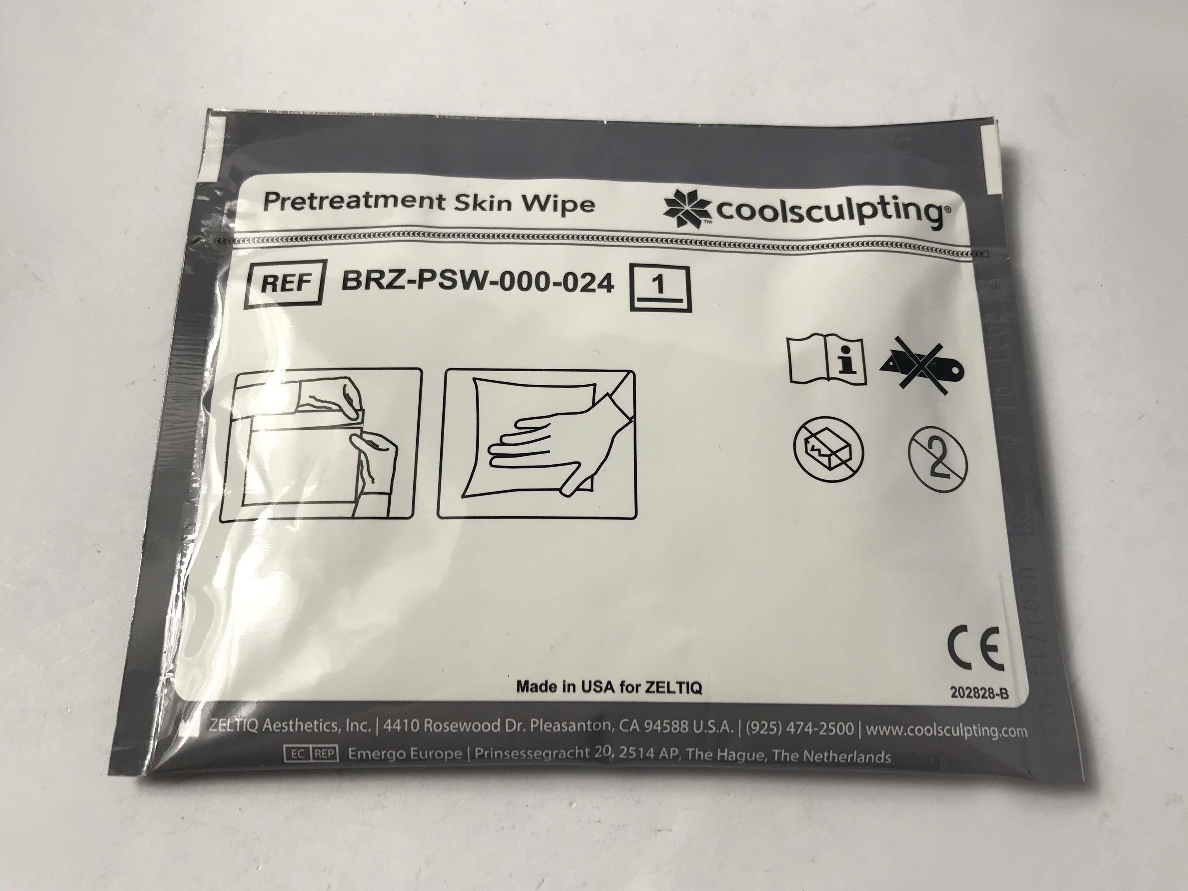 Zeltiq CoolSculpting Pretreatment Skin Prep Wipes BRZ-PSW-000-024 26 Total Wipes