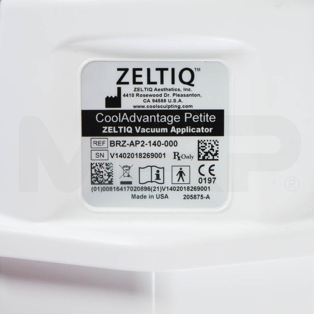2018 Zeltiq CoolSculpting CoolAdvantage Petite Vacuum Applicator Label