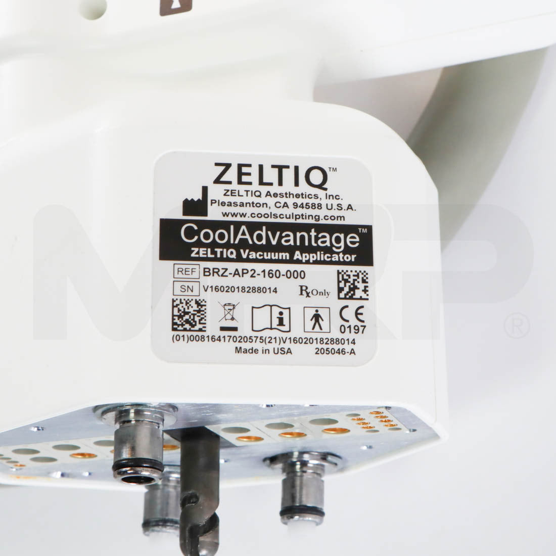 2018 Zeltiq CoolSculpting CoolAdvantage Vacuum Handpiece Label