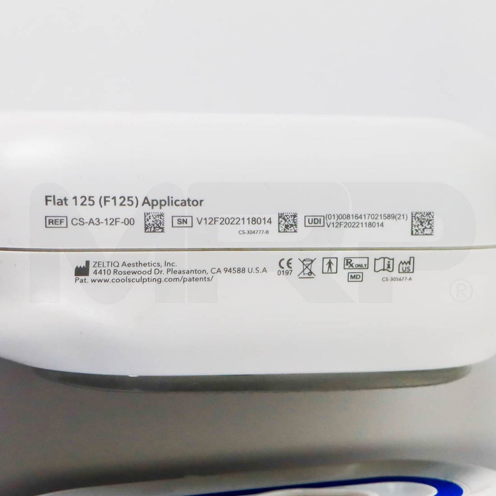 2022 Zeltiq CoolSculpting Elite System F125 Applicator #1 Label