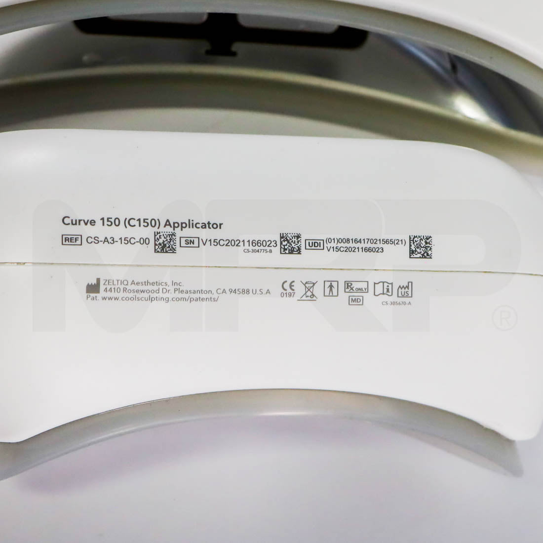 2022 Zeltiq CoolSculpting Elite System C150 Applicator #2 Label