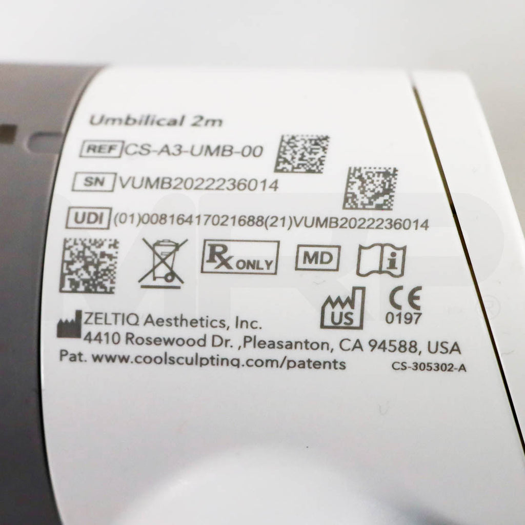 2022 Zeltiq CoolSculpting Elite System Umbilical 2m #1 Applicator Label