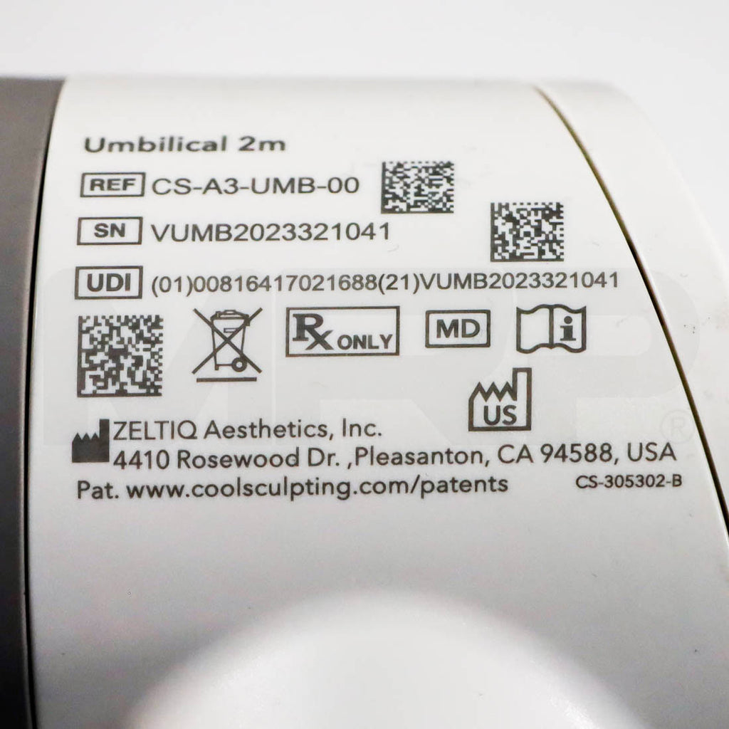 2022 Zeltiq CoolSculpting Elite System Umbilical 2m #2 Applicator Label