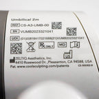 2022 Zeltiq CoolSculpting Elite System Umbilical 2m #2 Applicator Label