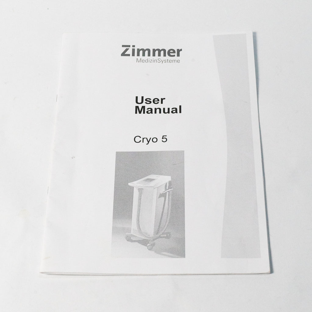 Zimmer Cryo 5 Chiller User Manual - System Information 20 Pages 11.02.99, PL24GB