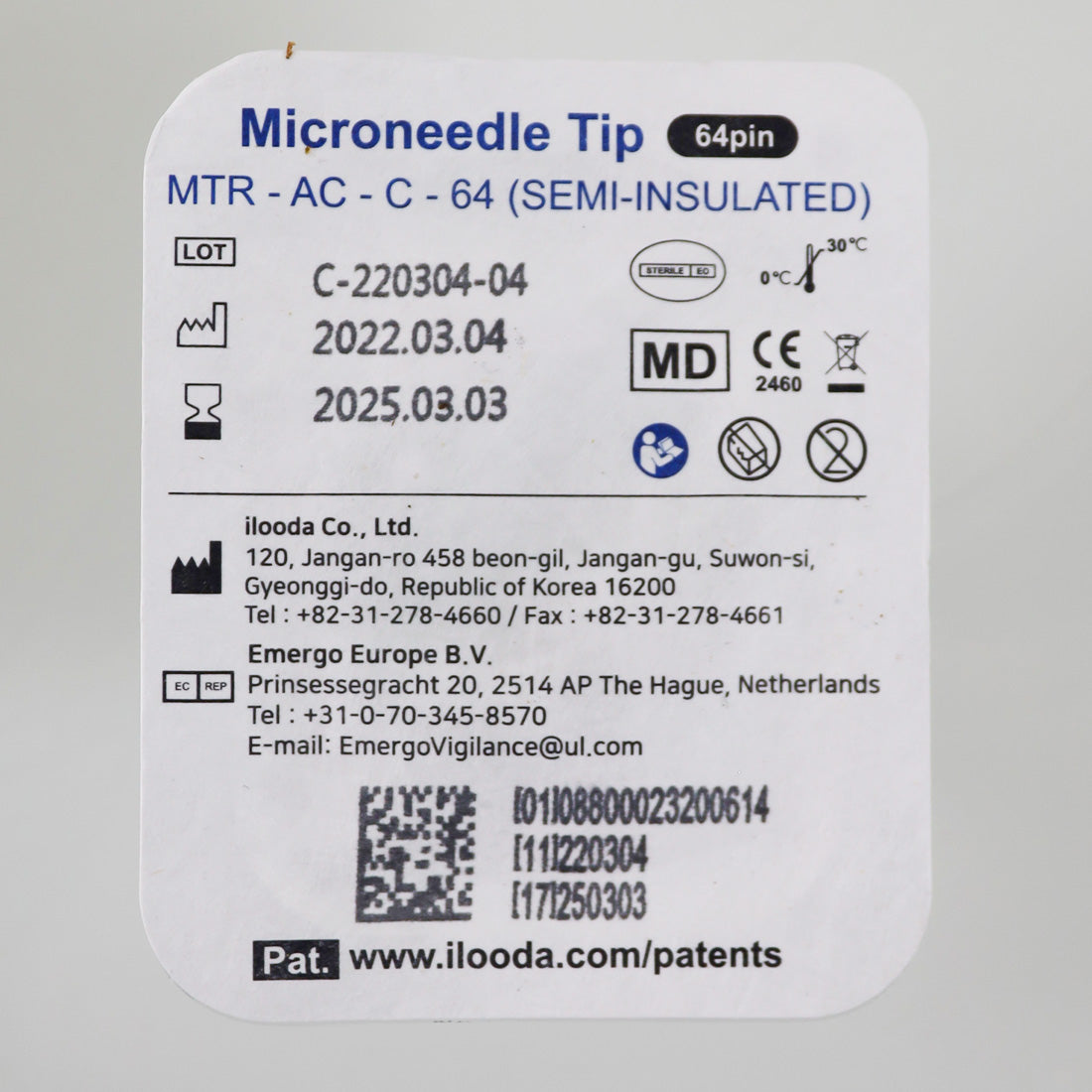 Cutera SecretRF Microneedle Tip 64-Pin Semi-Insulated MTR-AC-C-64 1pc Exp03_2025