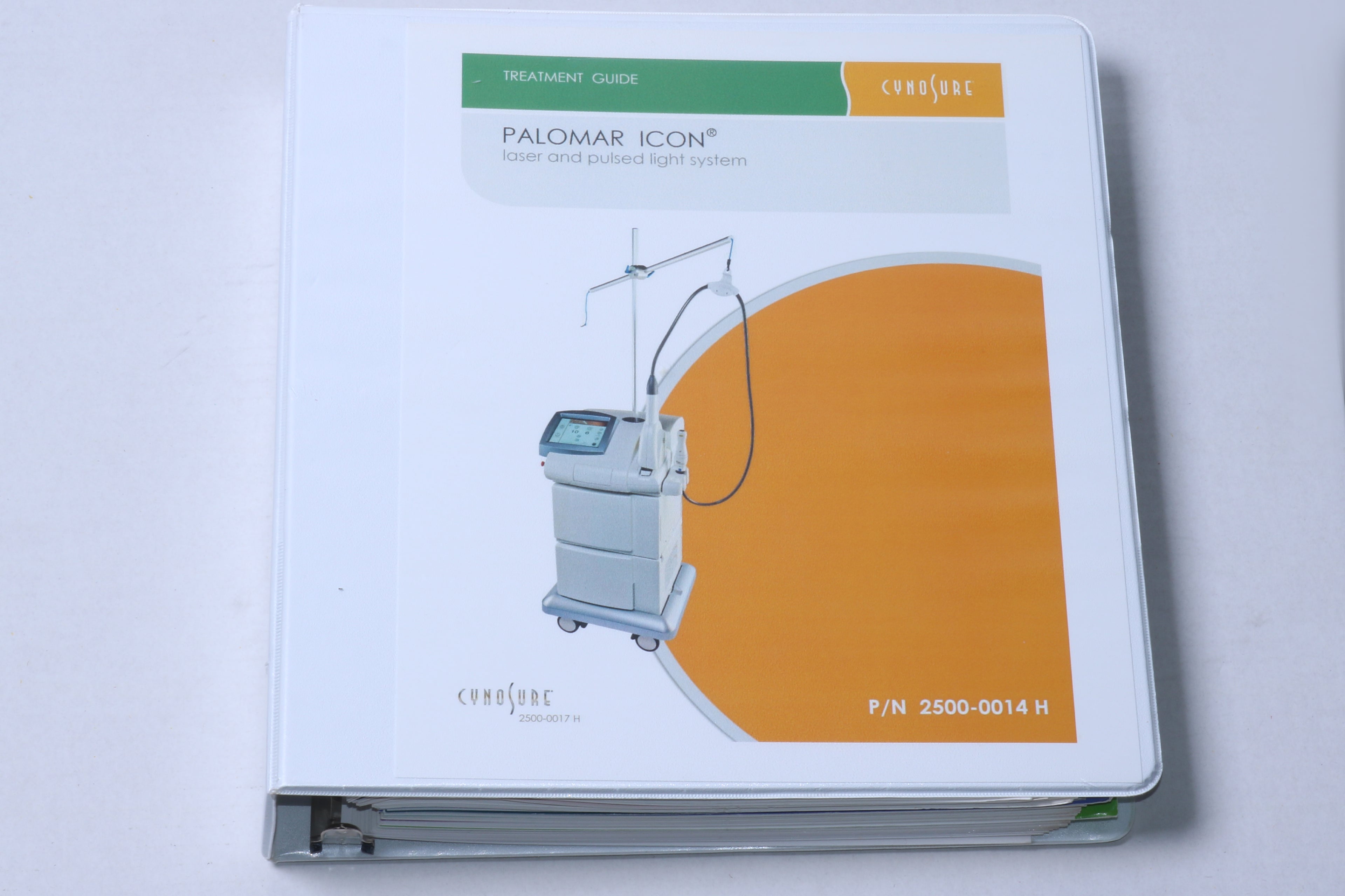 2014 Cynosure Palomar ICON IPL Laser All Module Treatment Guide Manual 2500-0014