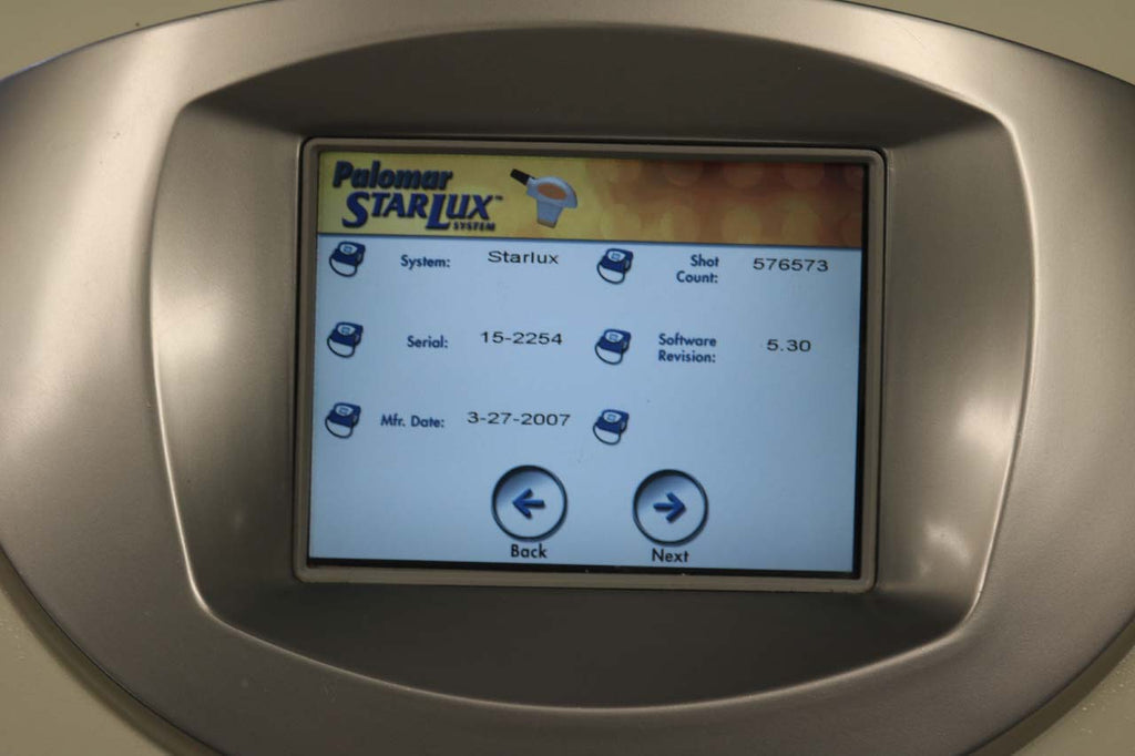 2007 Palomar Starlux 300 IPL Hair Removal Pigment Lux G Y R 3 Handpiece Star Lux