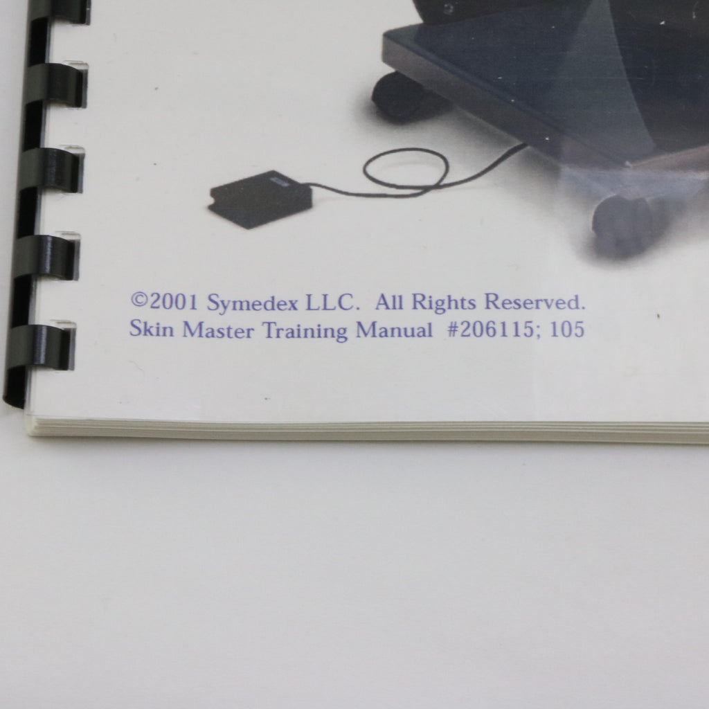 2001 Symedex 206115 SkinMaster MD7 Skin Rejuvenation Training Manual REV 105