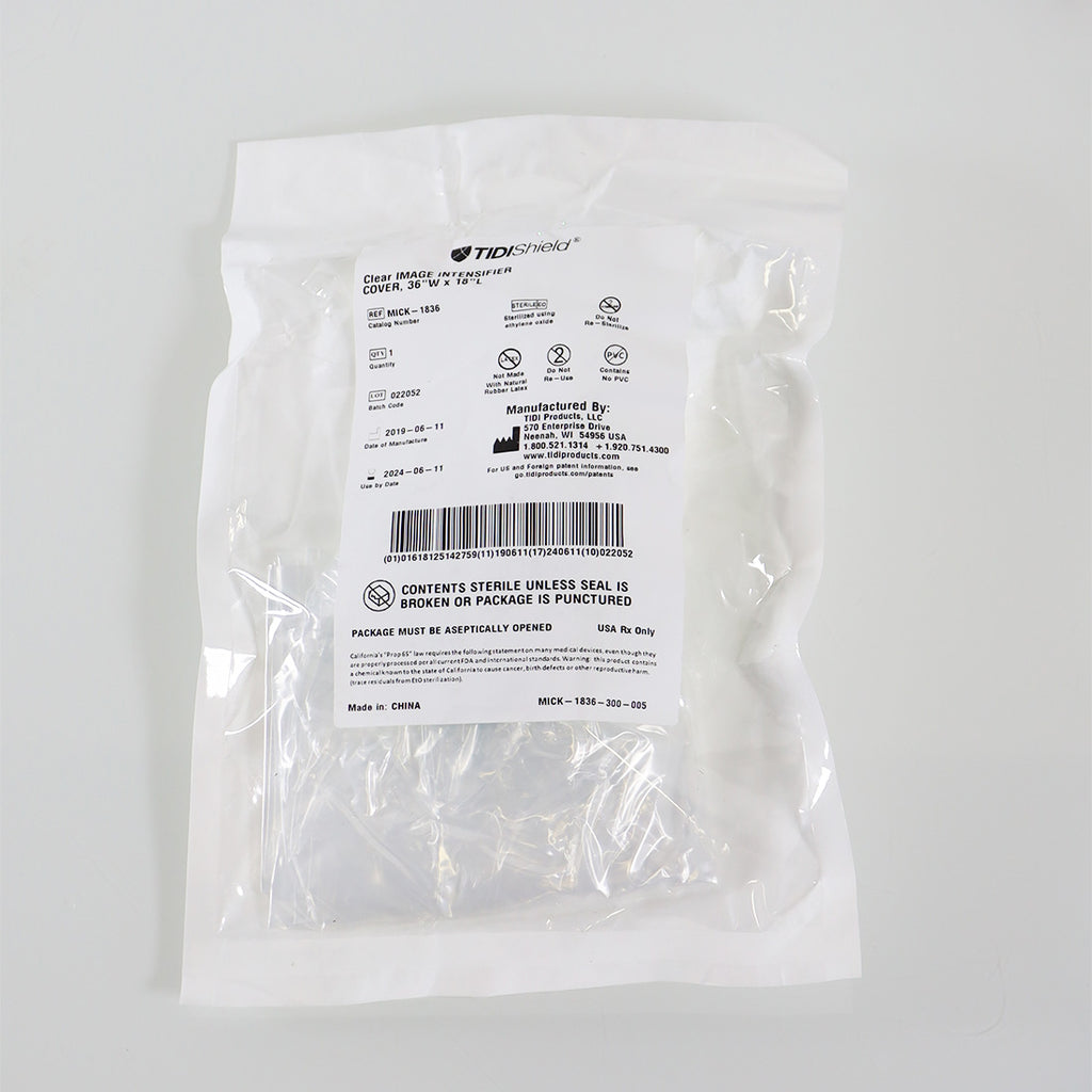 Tidi Shield Dome Bag 36inx18in Clear Image Intensifier Cover MICK-1836 Single