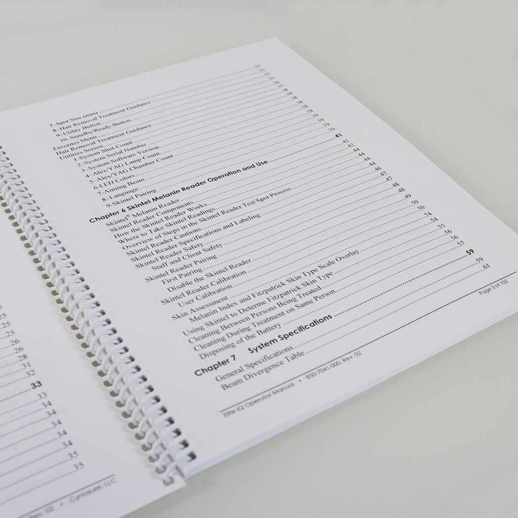 Cynosure Elite iQ Alexandrite Nd Yag Workstation Operator Manual 850-7041-000