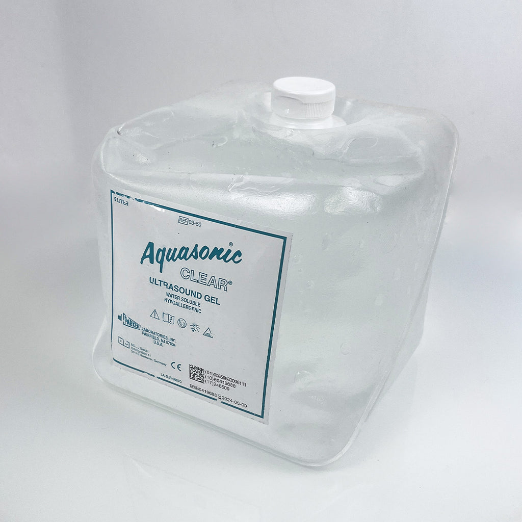 Aquasonic Clear Ultrasound Gel Water Soluble Hypoallergenic 5 liter 05/2024
