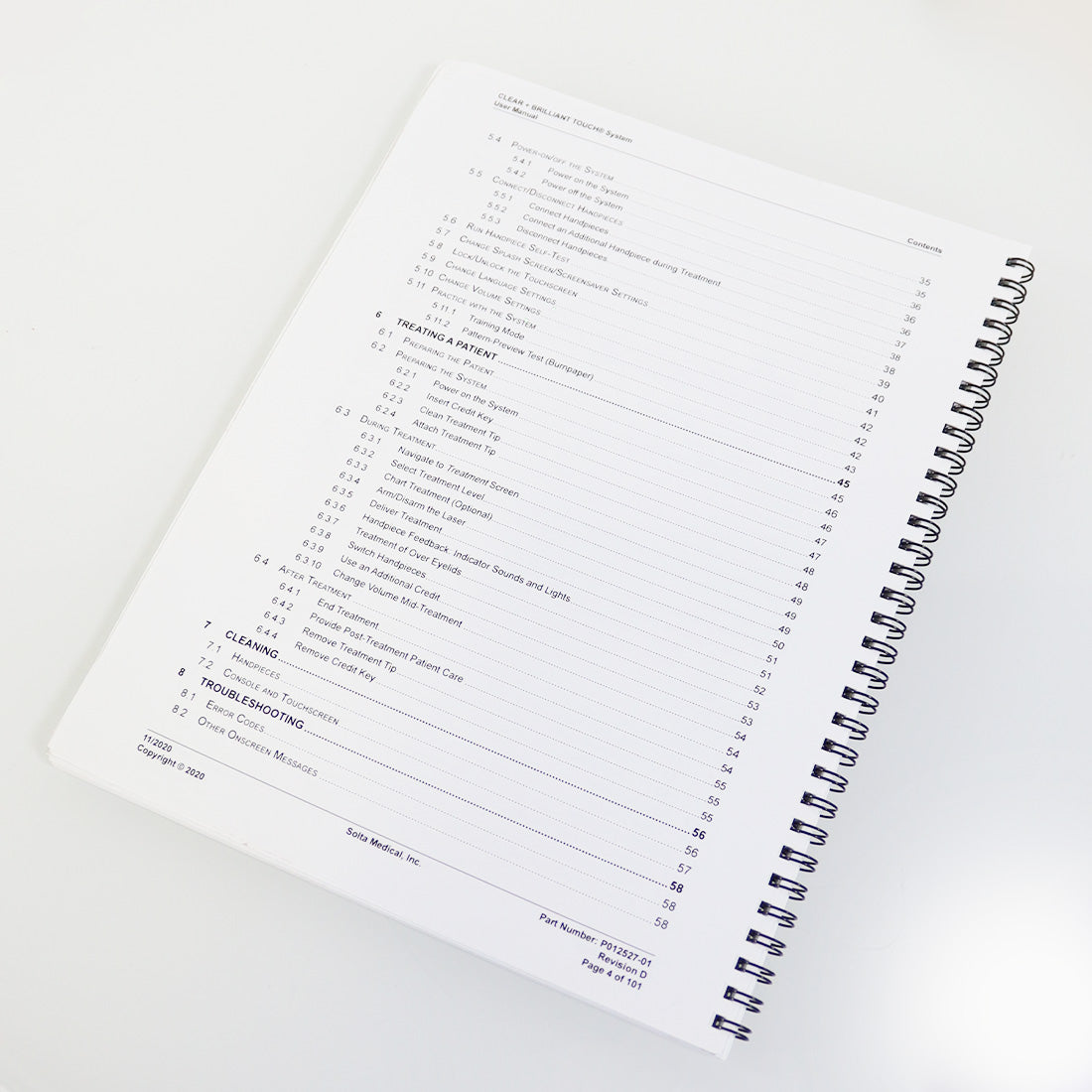 2020 Solta Medical Clear+Brilliant Touch Laser System User Manual P012527-01