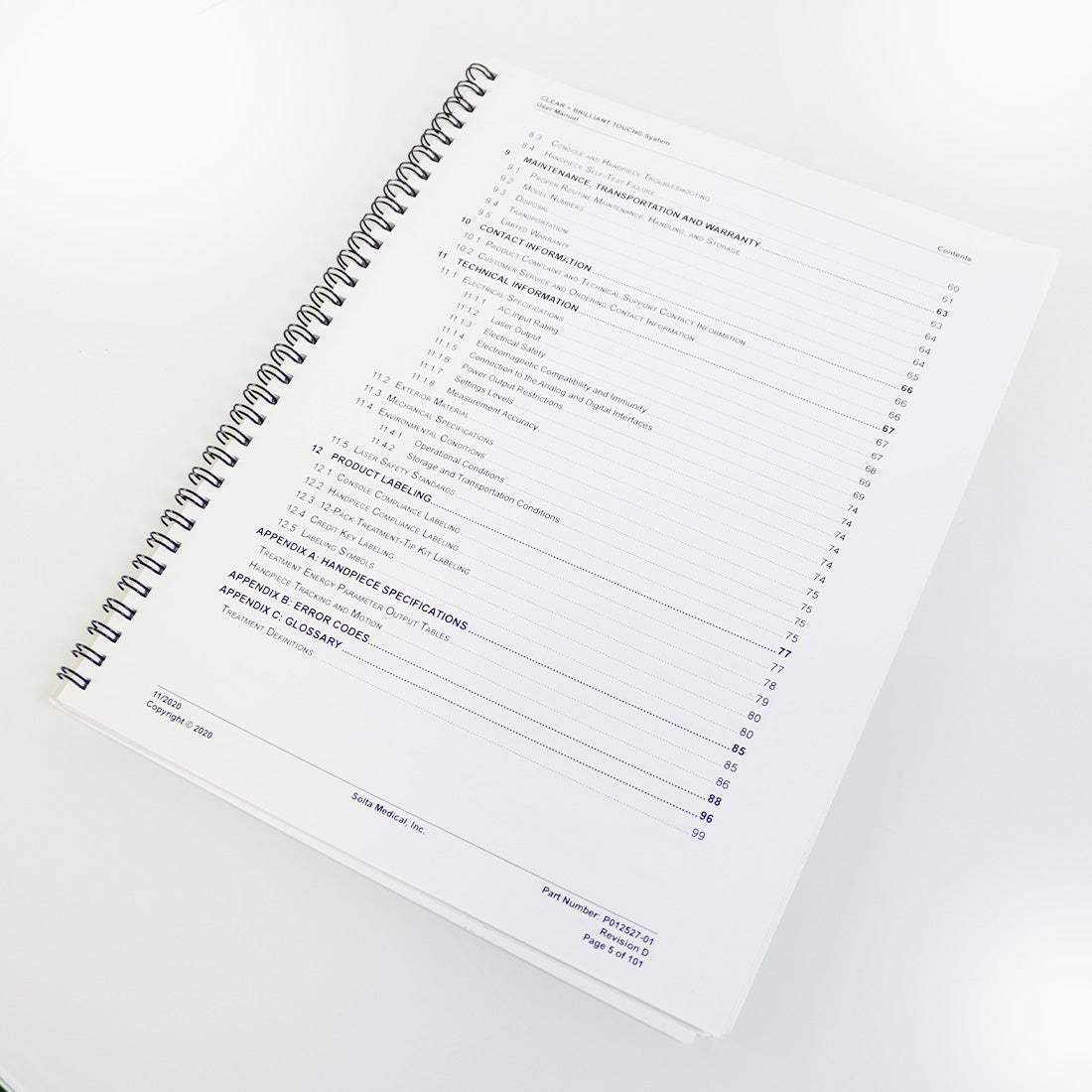2020 Solta Medical Clear+Brilliant Touch Laser System User Manual P012527-01