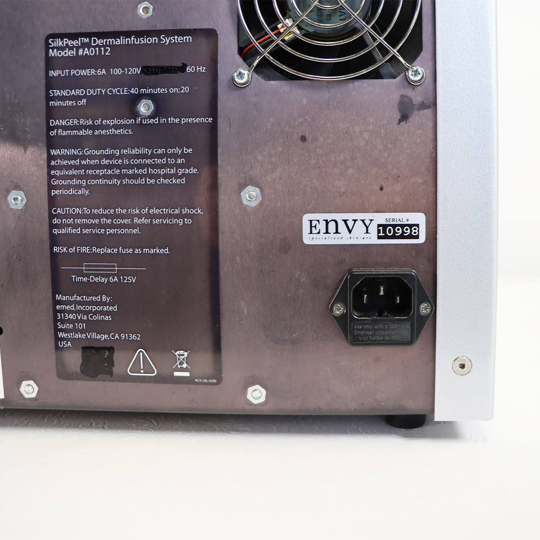 Envy Medical SilkPeel Dermalinfusion Skin Resurfacing Treatment System 285.3 Hours