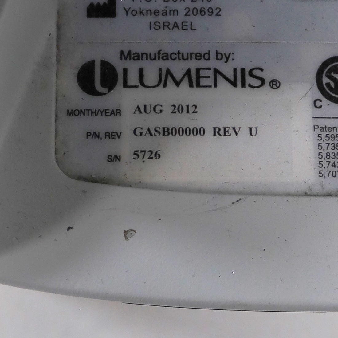 2012 Lumenis LightSheer Duet HS Handpieces 810nm Hair Removal System GASB00000